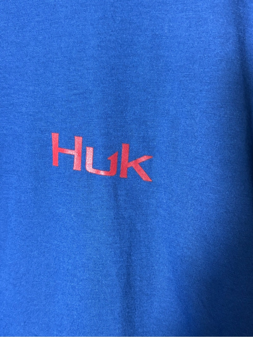 NWT HUK Shirt KC Flag Fish Pursuit Performance Fishing Blue Mens Size L - Picture 4 of 9